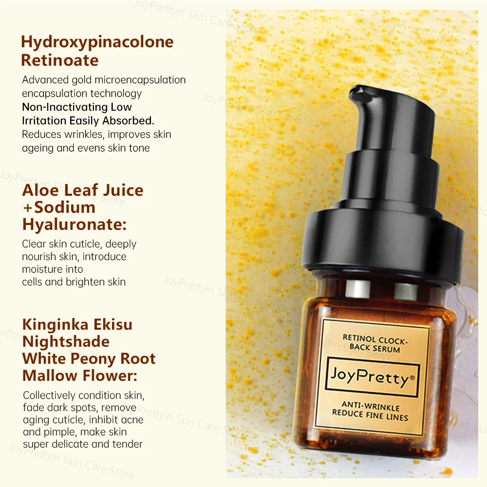 Retinol Wrinkle Hyaluronic Acid Pore Shrink Moisturizing Lifting Anti Aging Facial Serum