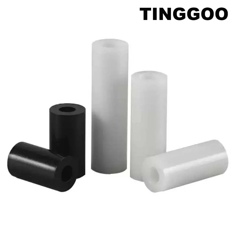 Plastic washers 20/100pcs Black White ABS Nylon Plastic Non-Threaded Spacer Hollow Standoff Washer For PCB Board M3 M4 M5 M6 M8 M10 Screw Bolt