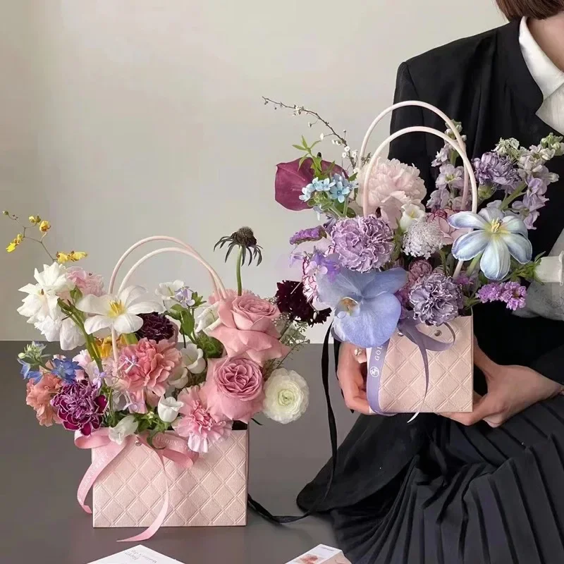 2025, neue wiederverwendbare, wasserdichte Blumen-Einkaufstasche, umweltfreundlich, für Hochzeit, Party, Gastgeschenke, Geschenkbox, tragbarer Blumenstrauß, Verpackung, Dekorationen – Detail 18