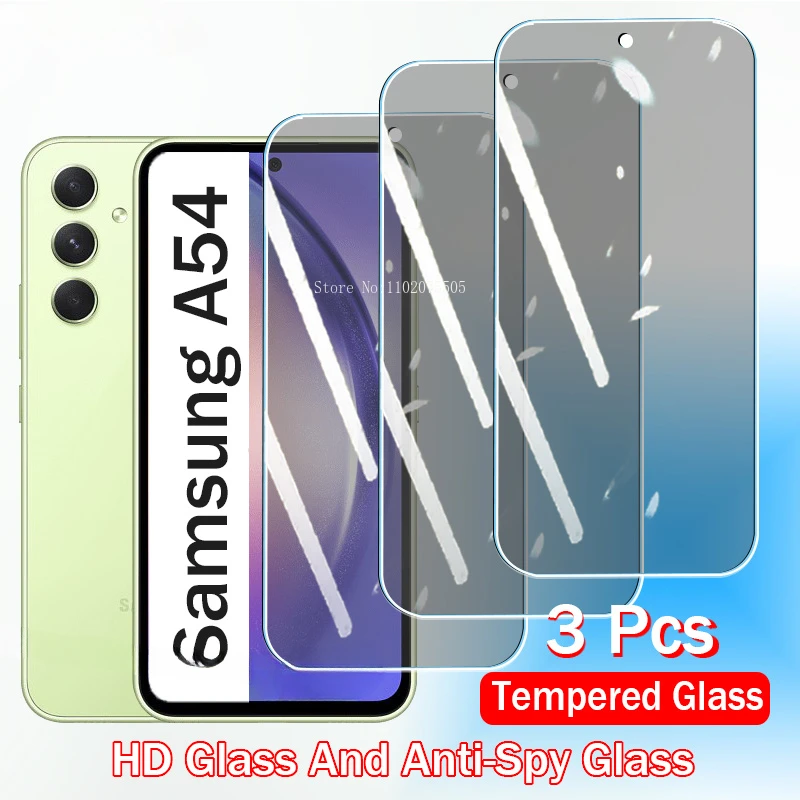 TriPack Privacy Tempered Glass Anti-Spy Screen Protectors