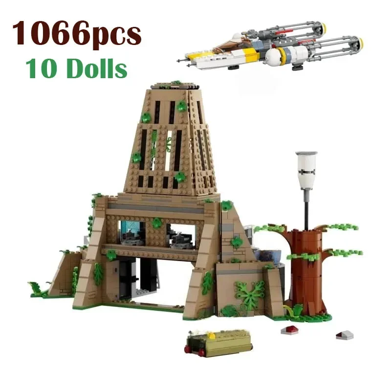 

_ Космический корабль 1066 шт. Yavin IV Rebel Base, строительные блоки, подходит для сборки 75365 блоков, модели игрушек для детей, подарочный набор