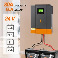 PowMr EU Hybrid Solar Inverters 3.2KW 24V Photovoltaic Inverter 230VAC Build in 80A MPPT Solar Charge Controller PV 30-400VDC 6