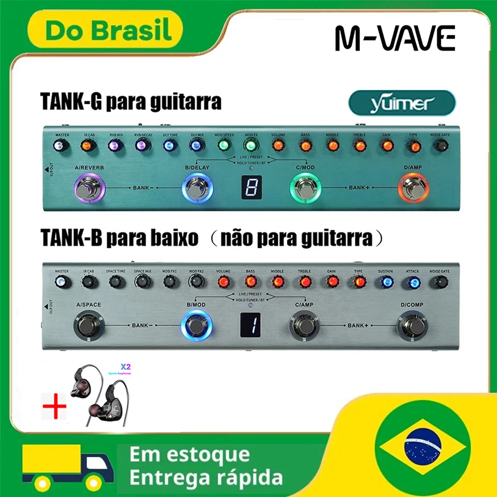 税込】M-VAVE Yuimer TANK-G ギターマルチエフェクターペダル 充電式