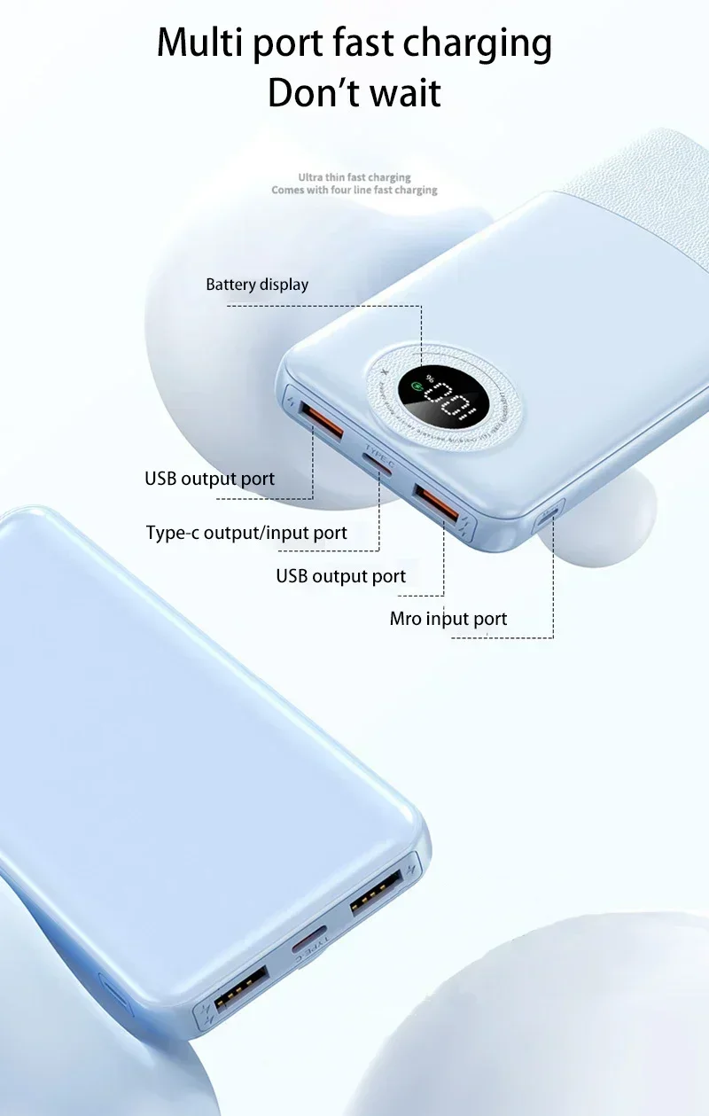 200000mAh 파워 뱅크 초고속 충전 120W 초대용량 모바일 전원 외장 배터리, 아이폰 15 14 13 용, 신제품