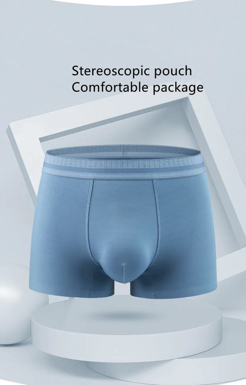 4 combination men's underwear modal waist breathable antibacterial boxer shorts solid color