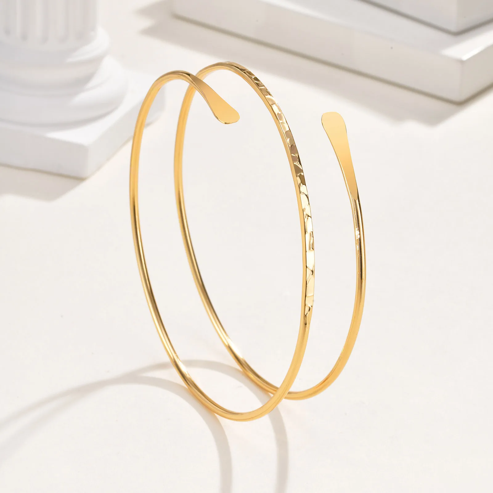 Women's Geometric Multi-Turn Gold-Tone Cuff Bracelet 6