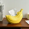 Creative Banana Tissue Box Storage Household Living Room Coffee Table Dining Table Bedroom Ceramic Decoration Paper Box 1