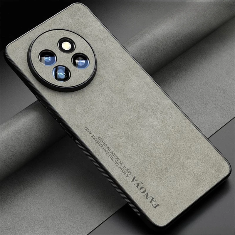 Luxury Skinsheep Leather Shockproof Silicone Bumper Case with Camera Protection