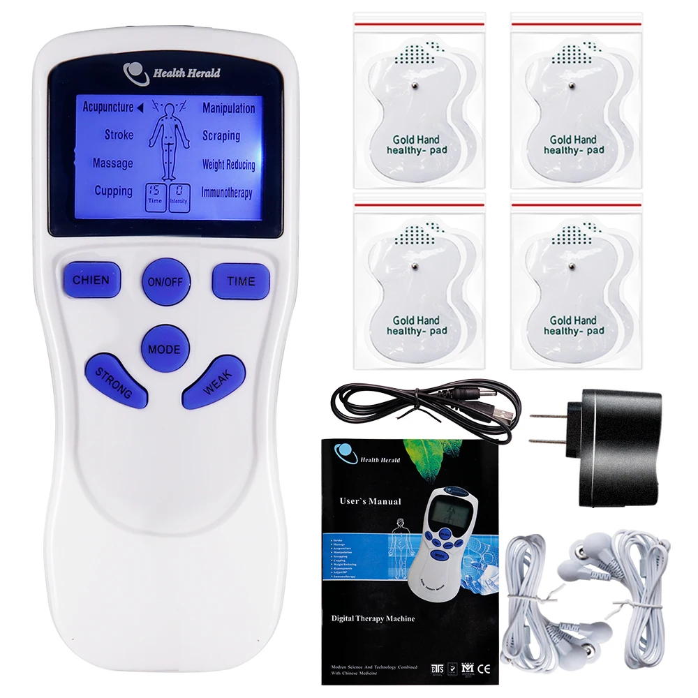 Electroestimulador muscular eléctrico EMS, máquina de fisioterapia, terapia  de pulso electrónica, 25 modos