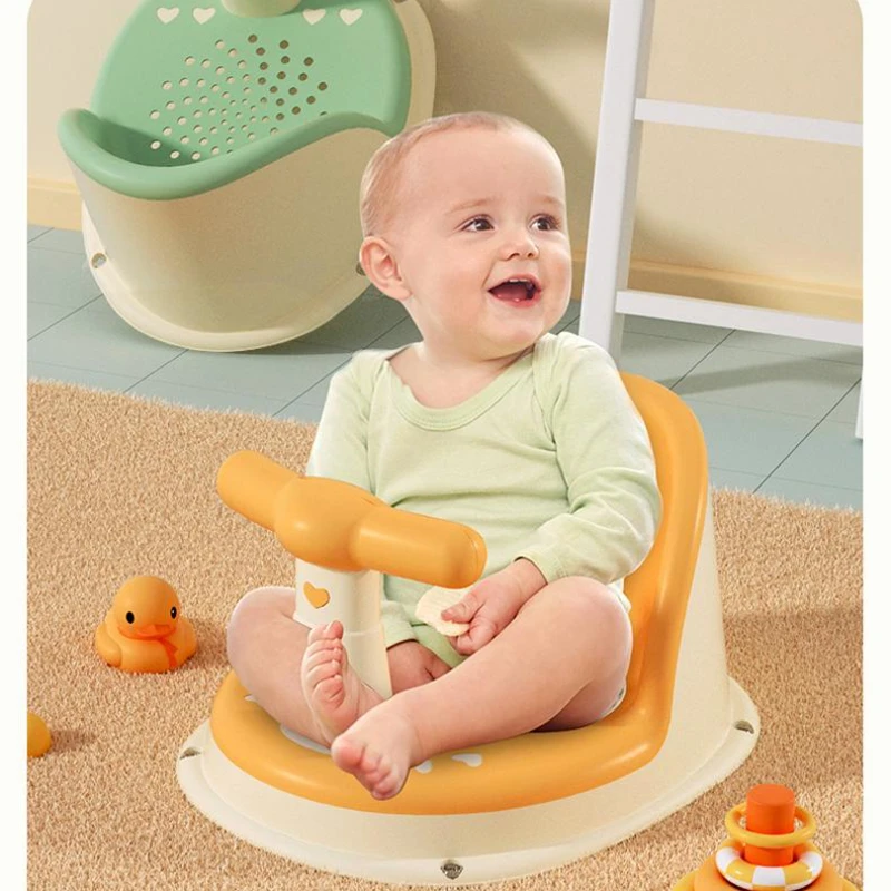 Baby Tub Seat Bathtub Pad Mat Chair Safety Anti Slip Newborn Toddler Infant Care Children Bathing Seat Washing Toys Shower Chair