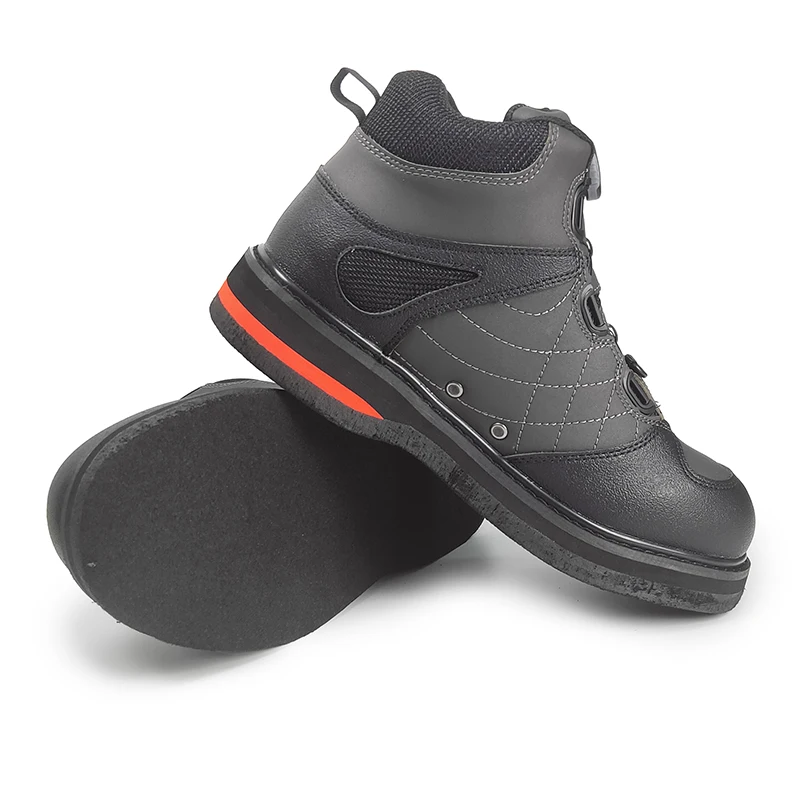 Bottes de pêche à lacets avec semelle feutre cloutée ou non pour pêche à la mouche