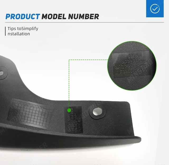 Paraspruzzi Per Toyota RAV4 2000-2005 | 4 Pezzi In ABS Nero | Parafanghi Anteriori E Posteriori | Con Viti - Foto 12