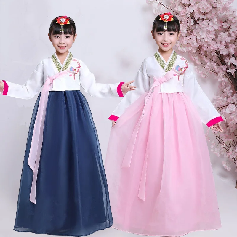 Traditionelle koreanische Tanzbühne Kostüme Mädchen Hanbok Hochzeits kleid  Kinder Kinder Leistung asiatische Kleidung Party Festival Outfit -  AliExpress