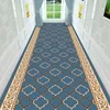 Luxury European Long Corridor Carpet Runner Classical Hotel Hallway Decoration Home Aisle Non-slip Long Mat Walkway Rug Washable 2