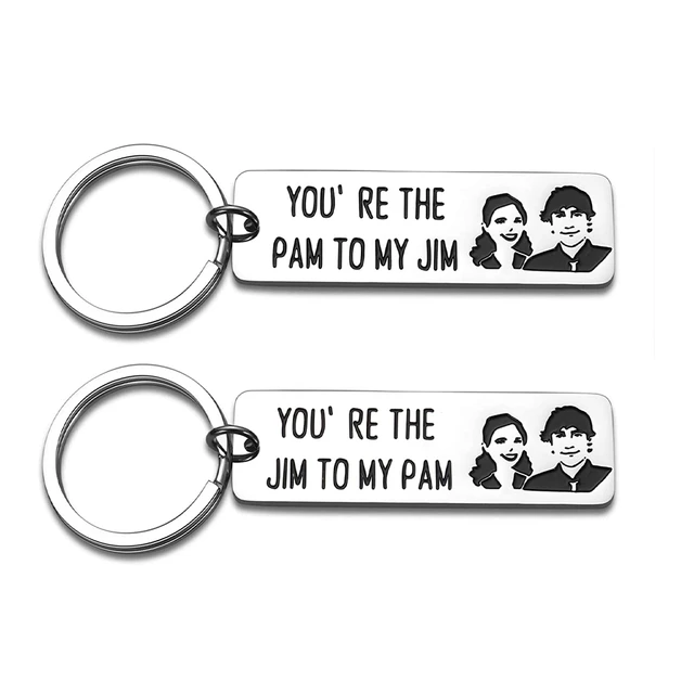 Couple Key chain The Office Gifts TV Show Anniversary Christmas Birthday  Engagement for Stocking Stuffer Jim