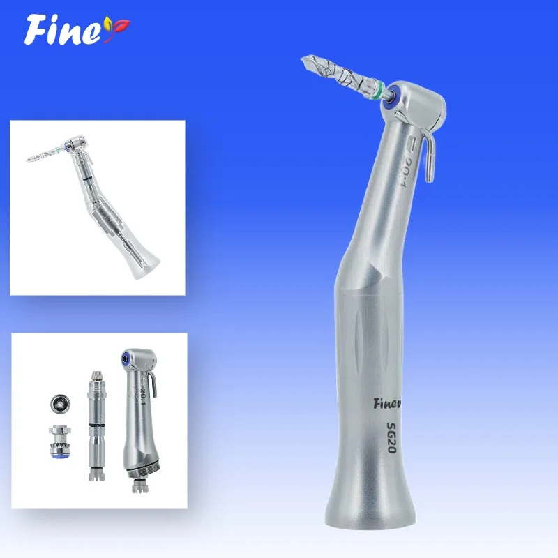 Finer Against Implant Angle 20 1 Reduction Implant Contra Angle Handpiece SG20 Dental Implant Handpiece Air Turbine Dentistry