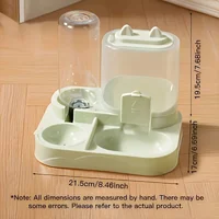 2-in-1 Large Capacity Cat Automatic Feeder, Water Dry Wet Separation Design No Battery Required - For Cats Small Dogs 6