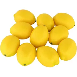 Artificial Lemons for Home and Kitchen Decor - Set of 2/5/10 - Realistic Faux Fruit Ornaments (Lemon)
