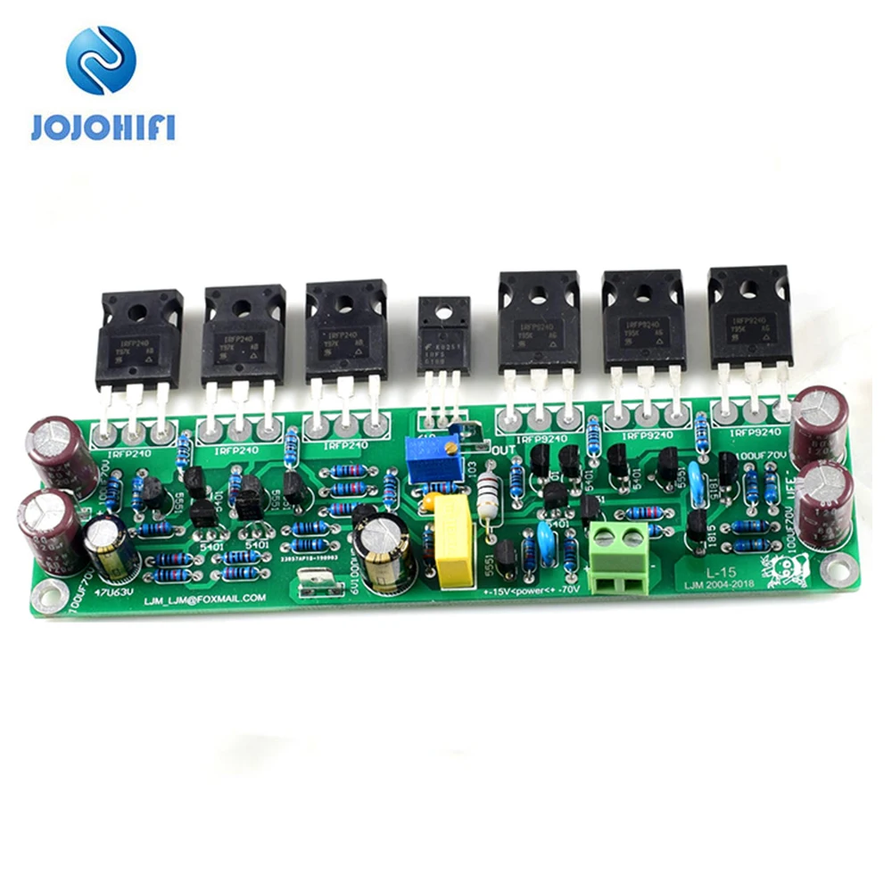 L15 IRFP240 IRFP9240 Mono FET Amplifier Audio Finished Board MOSFET Sound Amplifiers Assembled Board one pair l15 class ab fet mosfet stereo 300w 8r irfp240 irfp9240 dual channels power amplifier amp board w insulation sheet