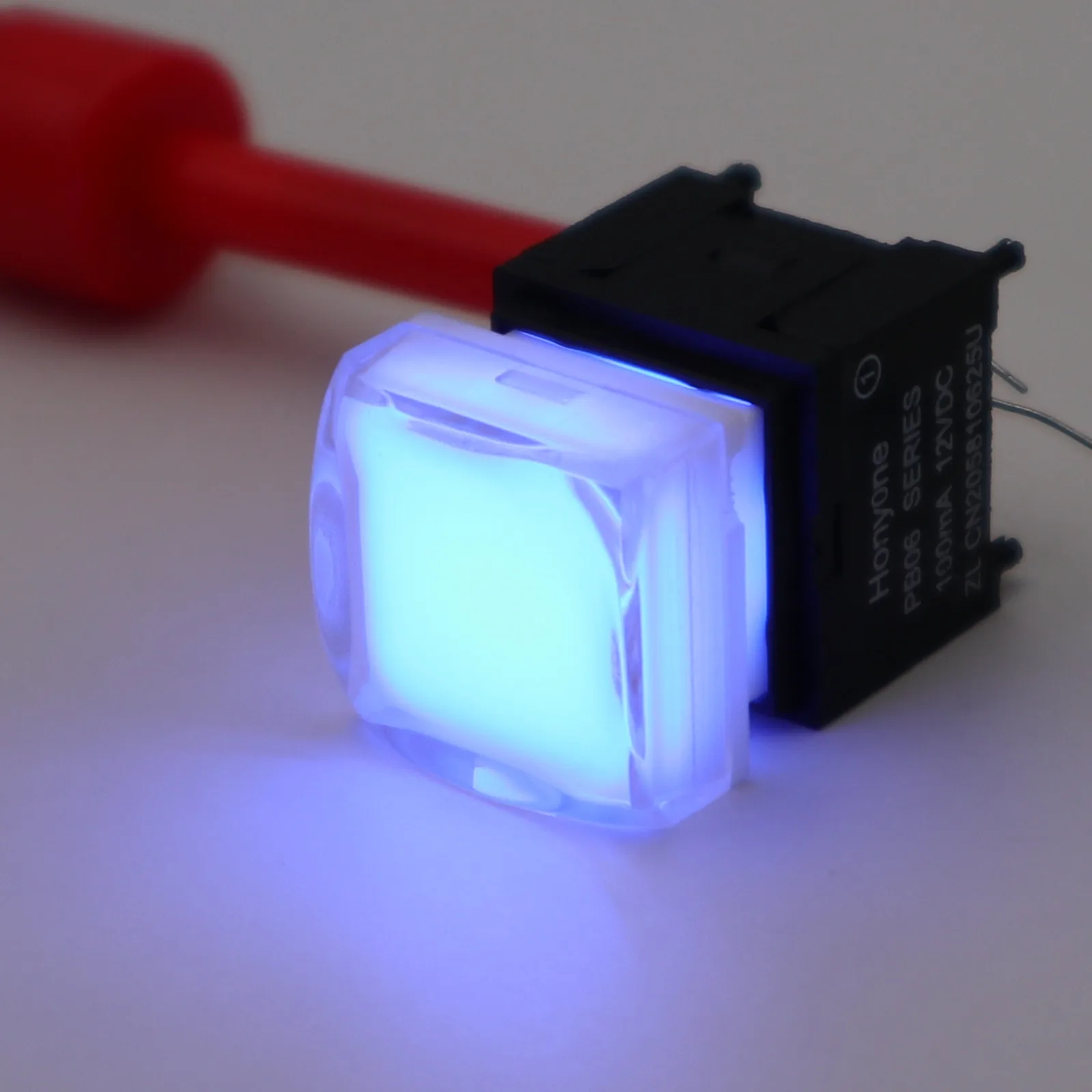 Enhanced Illuminated Tactile Push Button Switch, Square 15*15mm, SPST Momentary, Self-Return