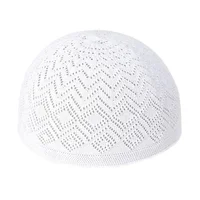 Islamic Stretchy Knitted Bonnets Ramadan Eid Headwraps Arabic Man Casual Men Muslim Kufi Cap Beanie Hat Turban