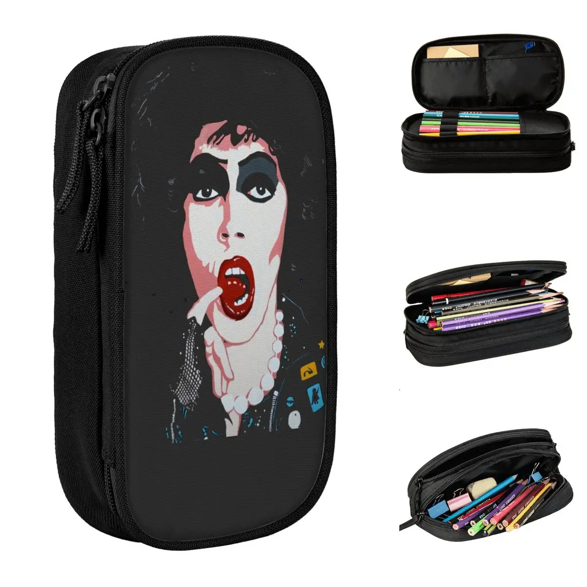 The Rocky Horror Picture Show Poster Pencil Case Fun Pen Box Bags Kids Large Storage School Supplies Gift Pencil Box