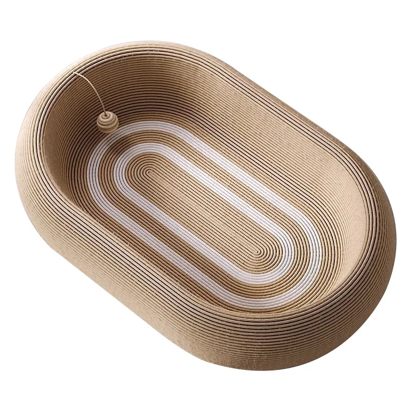 Inteated Jute Wear-Resistant Oval  Scratching Board Non-edding  Scratch Pad Single Layer Structure for Adult s