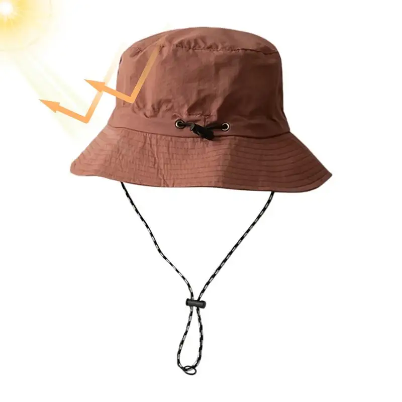 

Wide Brim Hat Adjustable Sun Hat With Wide Brim Foldable Bucket Hat With Hook Breathable Fisherman Hat For Men Women