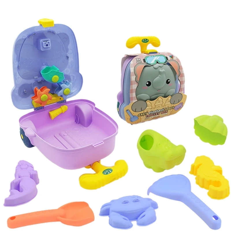 

Travel Beach Toy Sandcastle Mold Toy Kids Outdoor Water Play Suitcase Pool Toy