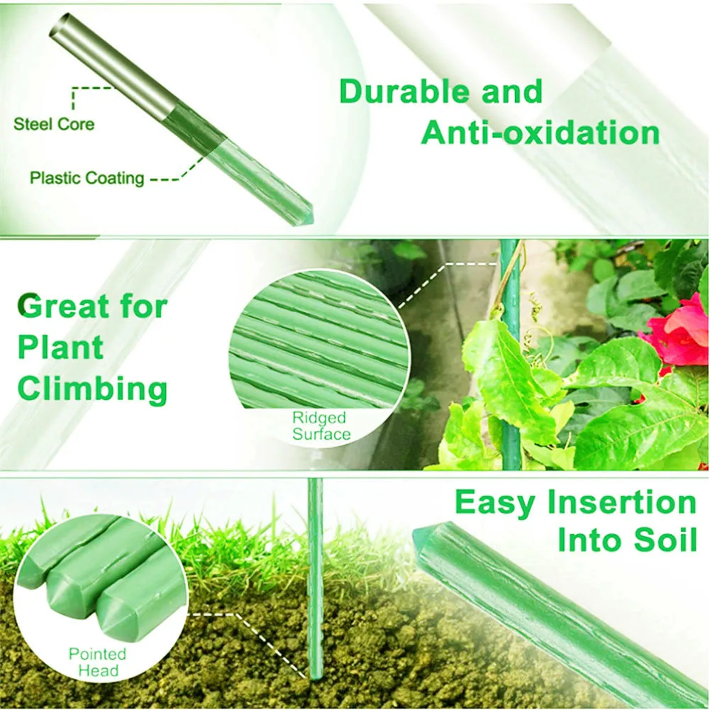 Support Plantes Grimpantes SUNYRISY 120cm - Structure A Pour Concombres, Tomates - Filet Inclus