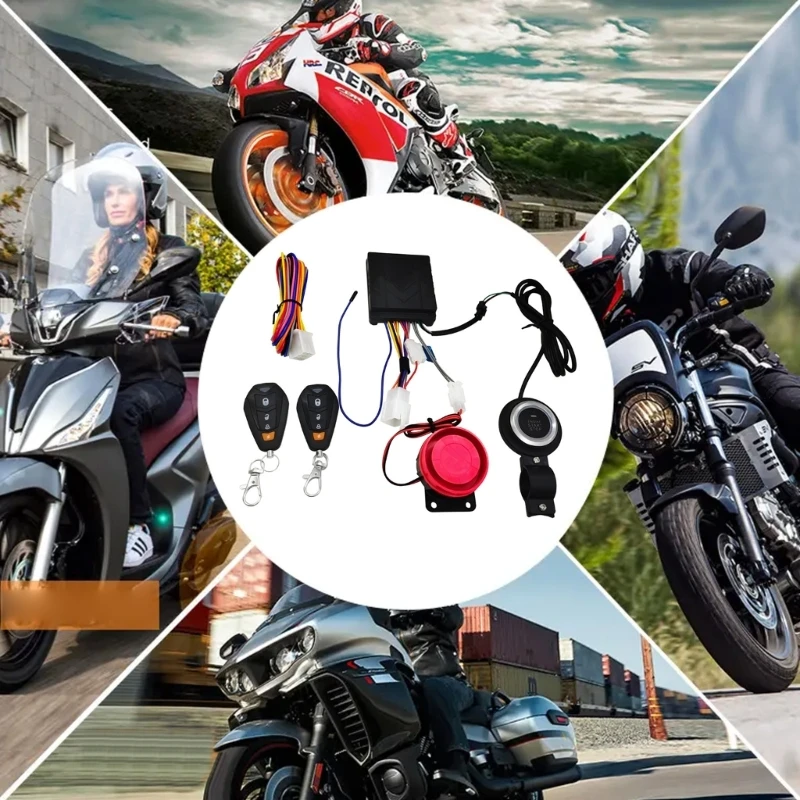 Intelligent Control Motorcycle Alarm Remote Start Keyless Mobile APP Control System Electric Engine Lock Motorbike-Siren