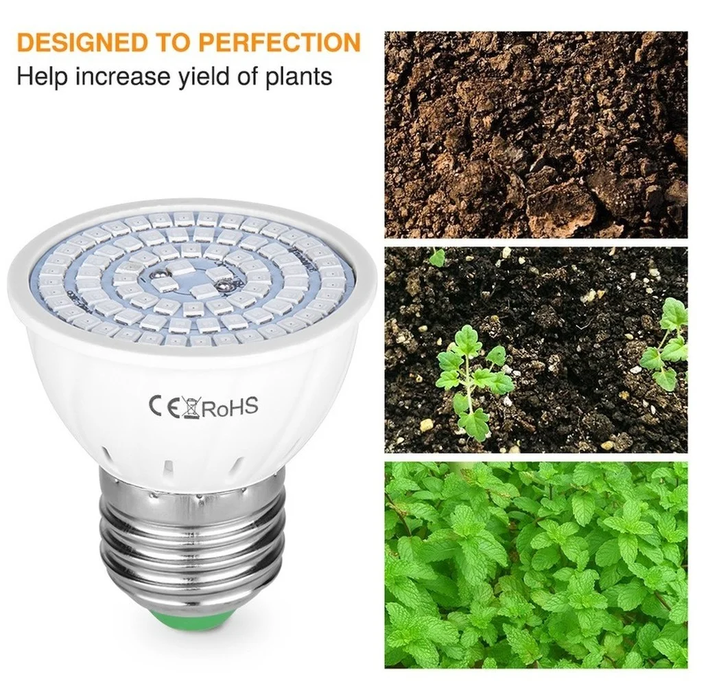 Phyto Led E27 Hydroponic Growth Light B22 Led Grow Bulb MR16 Full Spectrum 220V UV Lamp Plant E14 Flower Seedling Fitolamp GU10