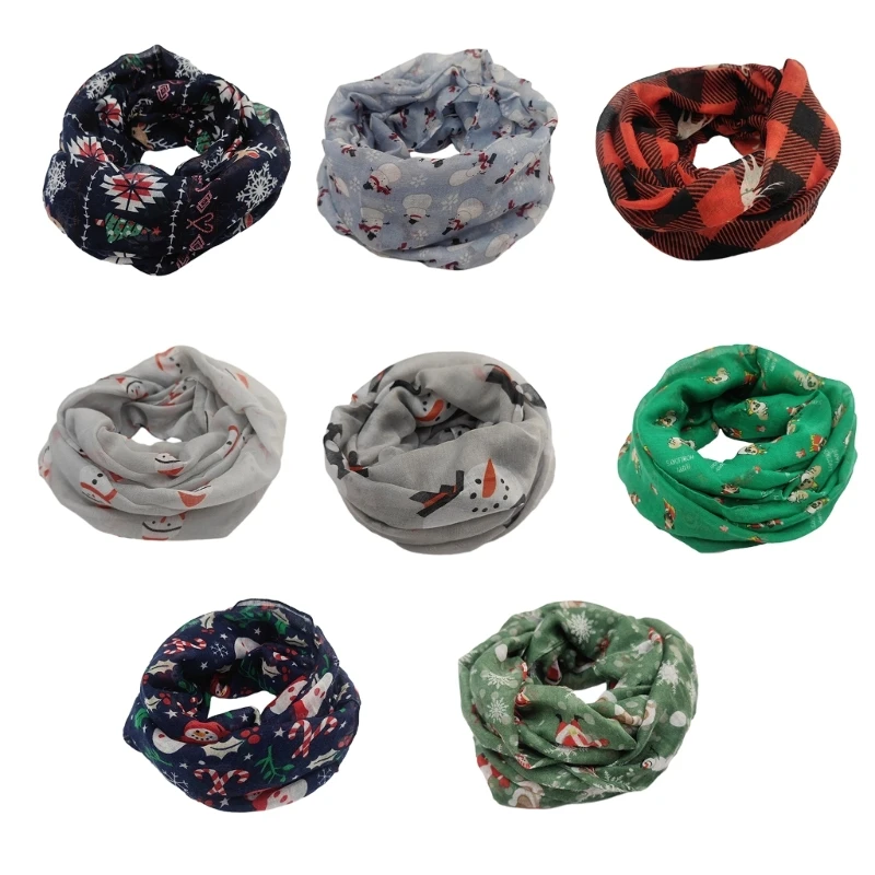 

Festive Christmas Tree Print Scarf Holiday Warm Voile Scarf for Christmas Parties Family Gatherings Neck Wear Shawl Wrap 449B