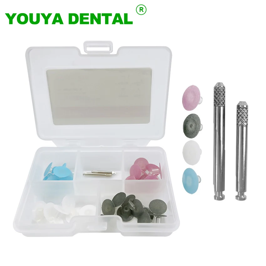 

40pcs Dental Polishing Stem Discs Composite Finishing Disc + 2pcs Mandrel Dentist Laboratory Materials Teeth Whitening Tool Kits
