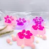 Super Cute Flash Transparent Cat Paw Squeeze Slow Rebound Toy Cartoon Glowing Crystal Cat Paw Soft Sticky Stress Relief Toy Gift 1