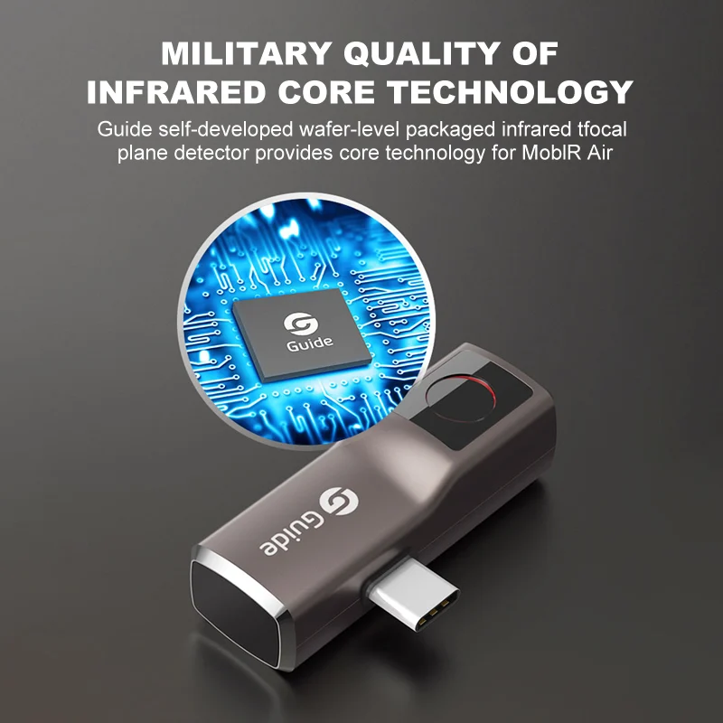 サーマルカメラGuideTYPE-C用 MobIR Air Androidグレー Guide Mobir Air Thermal Imaging Camera for iPhone & Android