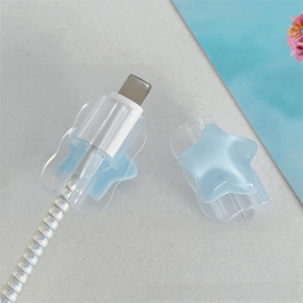 한국 스타일 3D 오션 스타 보호 커버 귀여운 휴대용 액세서리 USB 케이블 보호기 애플 18/20W 여행용