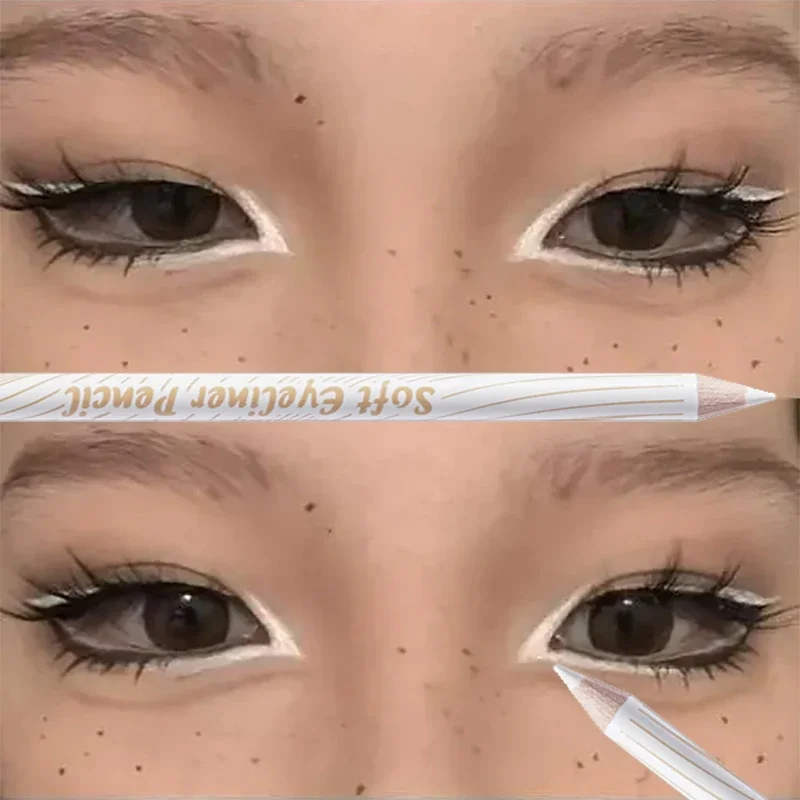 Matte White Eyeliner Pen Lying Silkworm Pencil Brighten Corners Of The Eyes Ultra-thin Waterproof Pigment Smooth Eyeshadow Stick 5