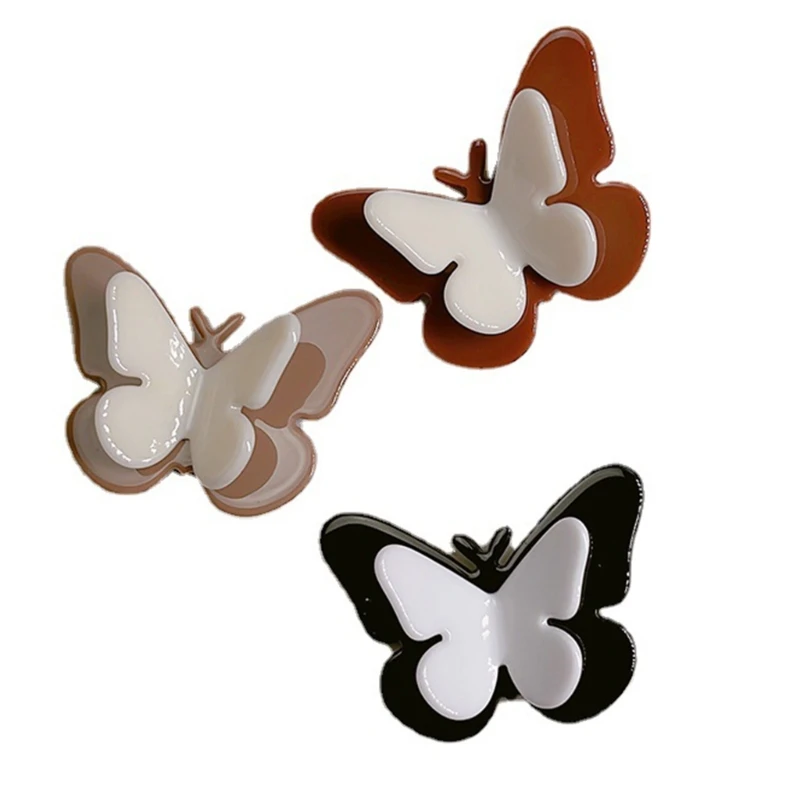 Butterfly Hair Clip Black And White Butterfly Hair Pins y2k Hair Clip For Girl Butterfly Barrettes Hair Bangs Clip