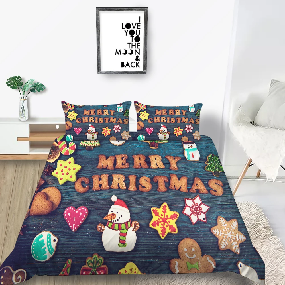 

3D Bedding Sets Christmas Bedroom Decor Microfiber Duvet Covers Man Woman Home Bedclothes King Size Bedspreads
