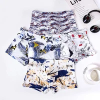 4Pcs Men'sPanties Underwear Boxershorts Men Boxer Men Ropa Interior Hombre Calzoncillos Breathable Hombre Printing Large Size 2
