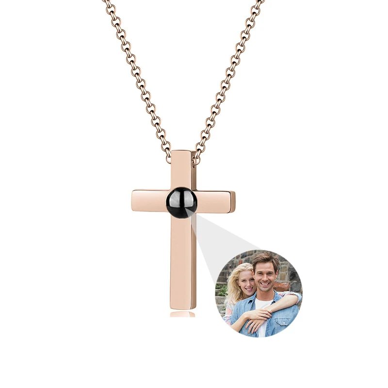DFGDF Collana con proiezione di Foto Personalizzata 100 Lingue Collana I Love You Immagine Personalizzata Ciondolo con Sole Luna in Argento Sterling Regali di San Valentino per Coppia Uomo Donna
