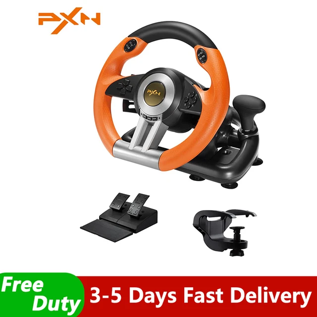 Gaming Steering Wheel Volante PC Racing Wheel 180° Universal PXN