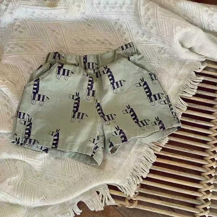 Baby Shorts New Baby Summer Shorts Fashion Flower Print Girls Shorts Cotton Infant Boy Short Pants Baby Cute Toddler Clothes