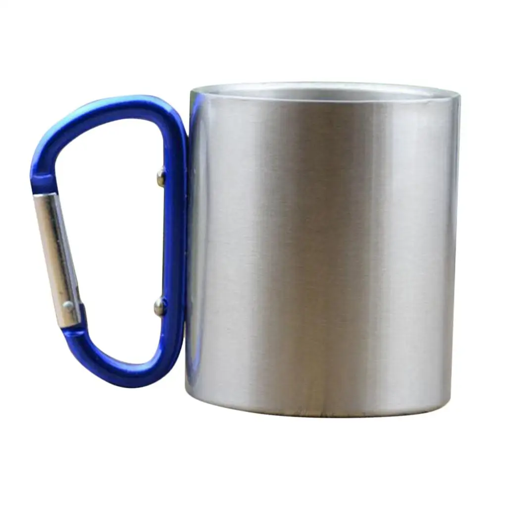Aluminum Alloy Carabiner Cup Lightweight Outdoor Camping Mug Metal Hook Travel Cup for Adventure Gear