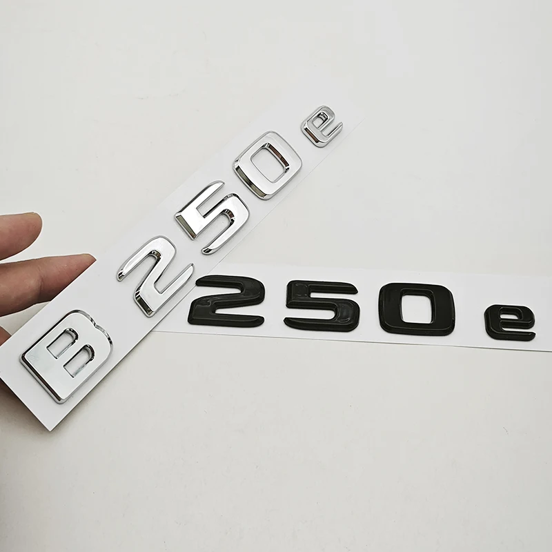 신형 3D ABS 자동차 레터 배지 로고 B250e 스티커 엠블럼 데칼 B 클래스 B250e W242 자동차 테일 마킹 액세서리