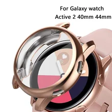 

For Samsung galaxy watch active 2 40mm 44mm bumper full coverage soft TPU silicone Screen Protection cover Galaxy watch case