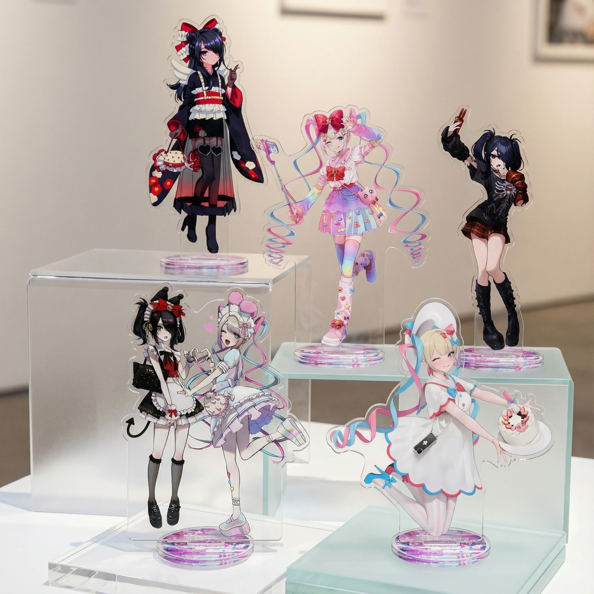Jogo quente comédia menina overdose anime figurs 15cm acrílico suporte açúcar açúcar chaotian molho cosplay modelo mesa decoração fãs presente