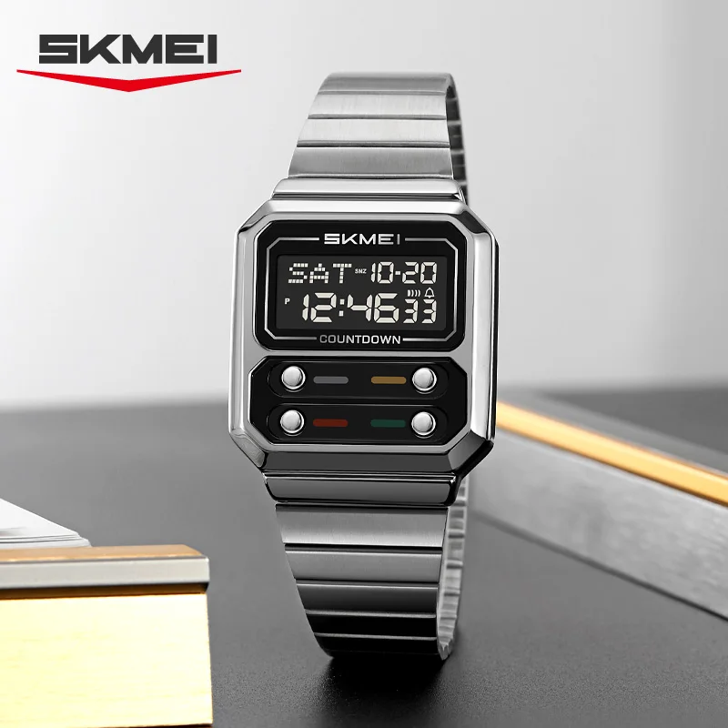 Luxury Waterproof Shockproof Mens Wristwatches Countdown Stainless Steel Digital Watch For Men Relojes Para Hombre_voghion.com