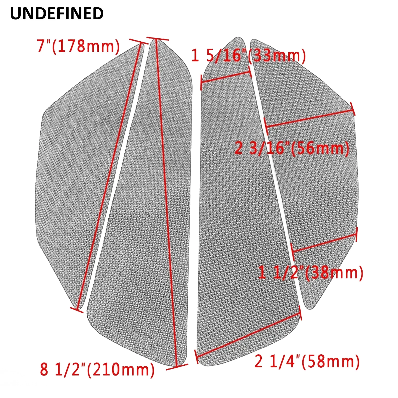 Universal fuel tank traction side pad Motorcycle rubber decals Black Gas knee grip protector sticker For Honda Yamaha Suzuki CB